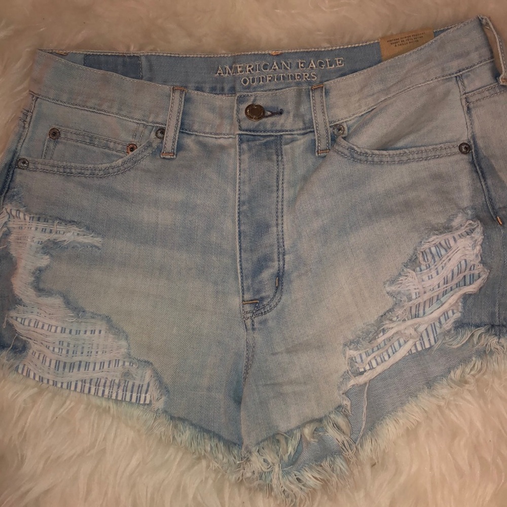 American eagle vintage high rise denim cutoffs NWT